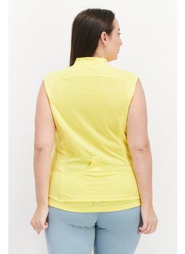 Adidas Women Plus Size Brand Logo Training Top, Yellow  - Image 3