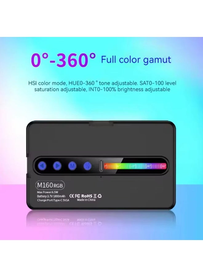 كادراما مصباح فيديو RGB - لوحة إضاءة LED محمولة للكاميرا - ألوان كاملة 360 درجة - شحن سريع - بطارية 1800 مللي أمبير في الساعة - - مصباح ملء التصوير الفوتوغرافي - مصباح LED محمول للكاميرا - Image 3