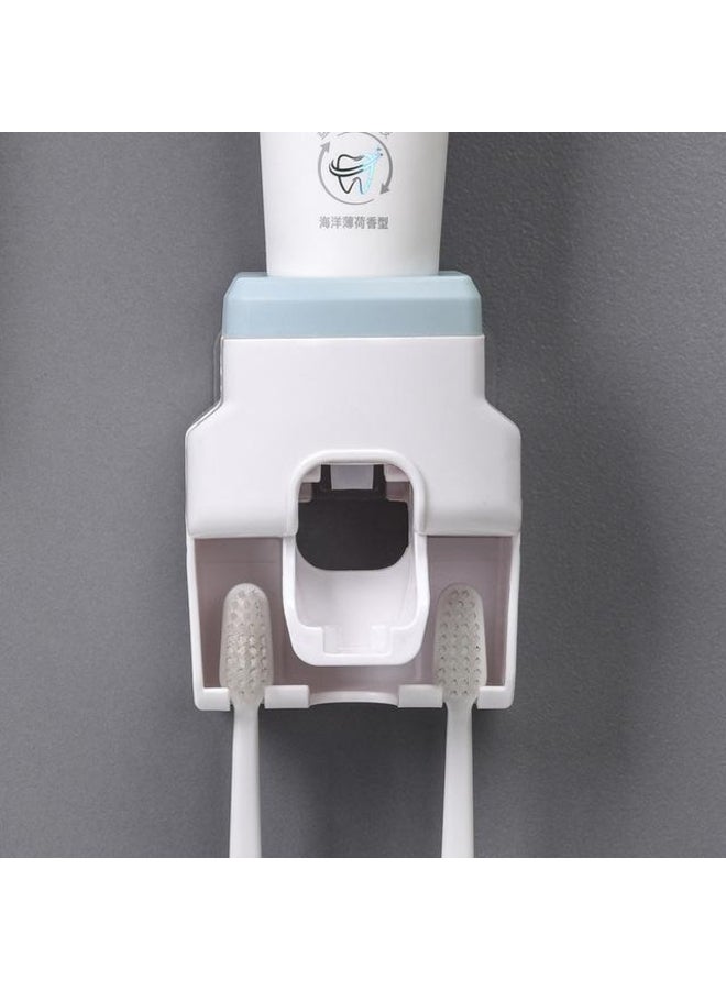 WIKHOSTAR Creative Wall Mount Automatic Toothpaste Dispenser Bathroom Accessories Set Waterproof Lazy Toothpaste Squeezer Toothbrush Holder