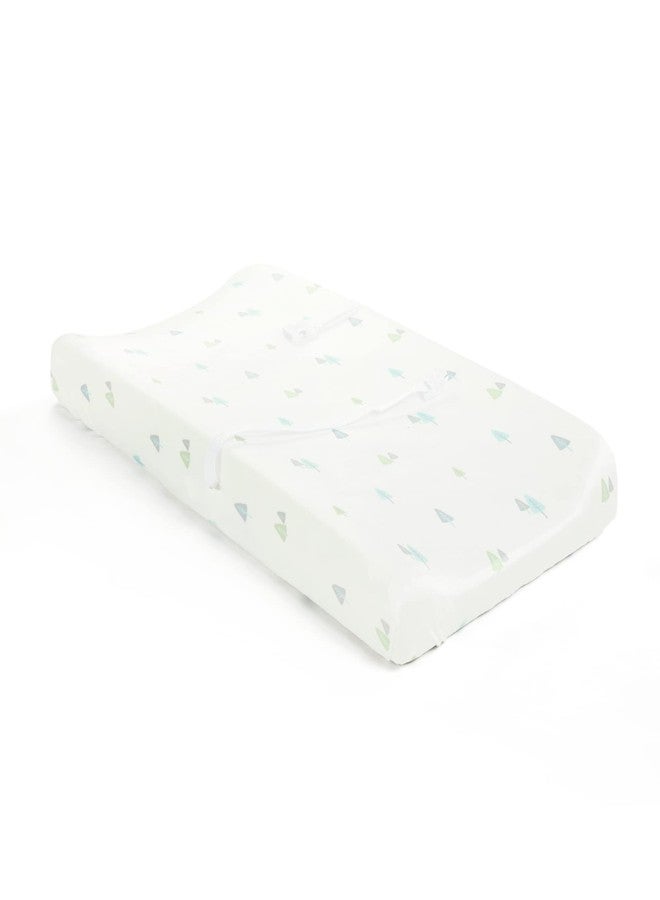 Lush Decor Hygge Sloth Trees Soft & Plush Changing Pad Cover, 32" x 16" x 5", Gray - Image 1