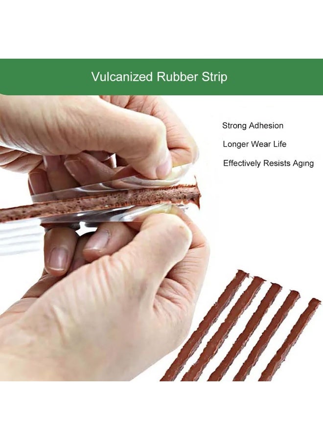 Tire Repair Kit 58pcs Heavy Duty Tire Plug Set, Quick Fix Puncture Plug Flat Patch Universal Emergency Car Tyre Puncture Repair Fix Tire Valve Tools for Car Motorcycle Truck Tractor Trailer ATV RV SUV - Image 5