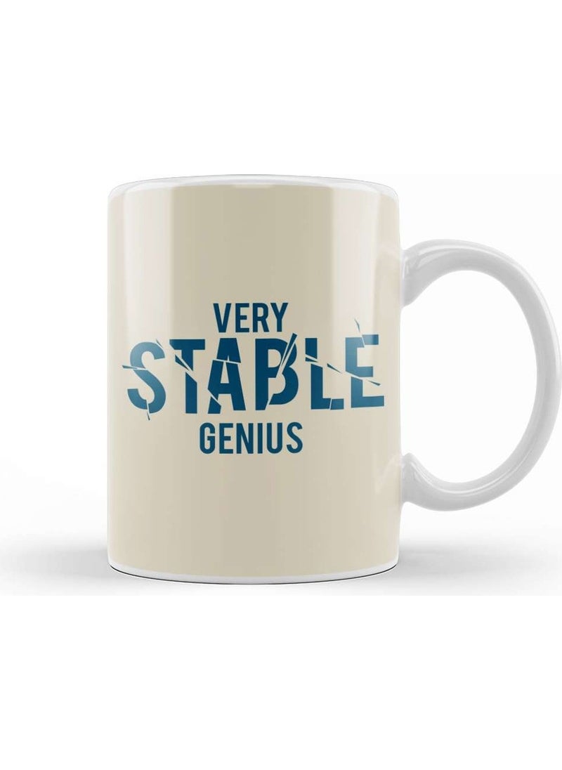 Baskı Dükkanı - Print Shop Trump Very Stable Genius Mug Porcelain - Image 1