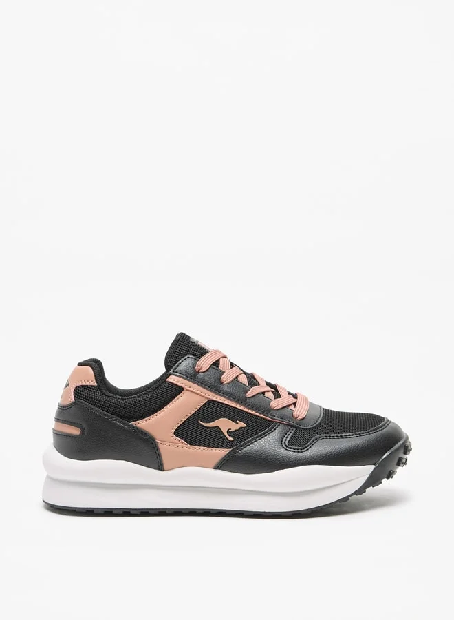 kangaROOS Women's Panelled Sports Shoes with Lace-Up Closure