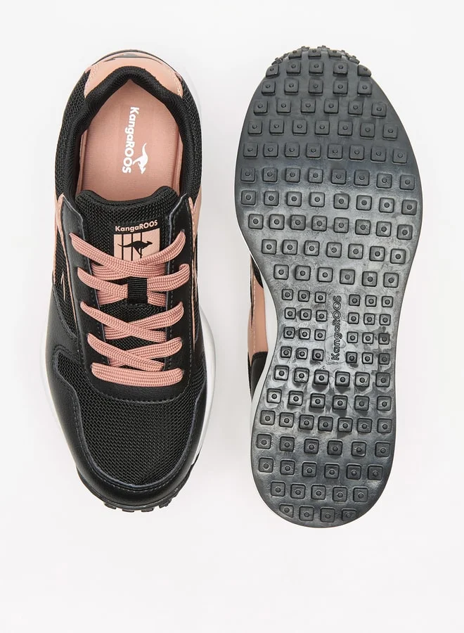 kangaROOS Women's Panelled Sports Shoes with Lace-Up Closure