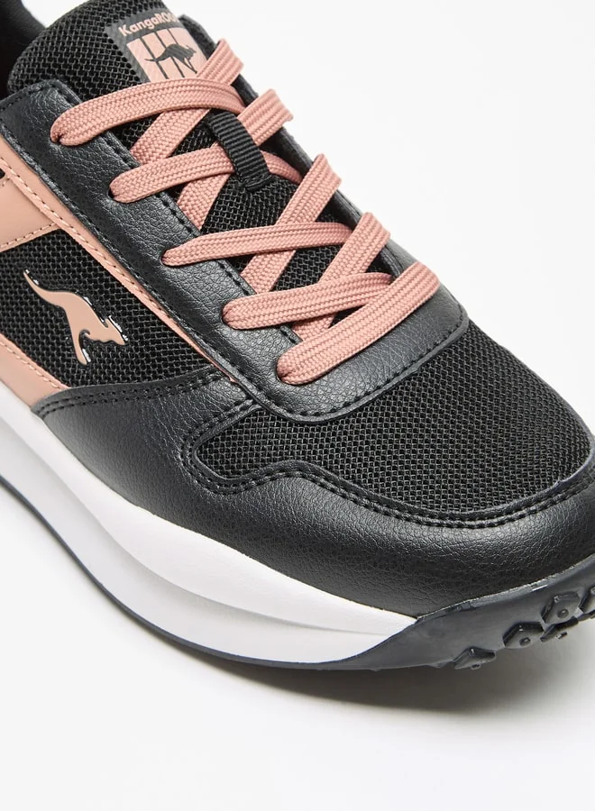 kangaROOS Women's Panelled Sports Shoes with Lace-Up Closure