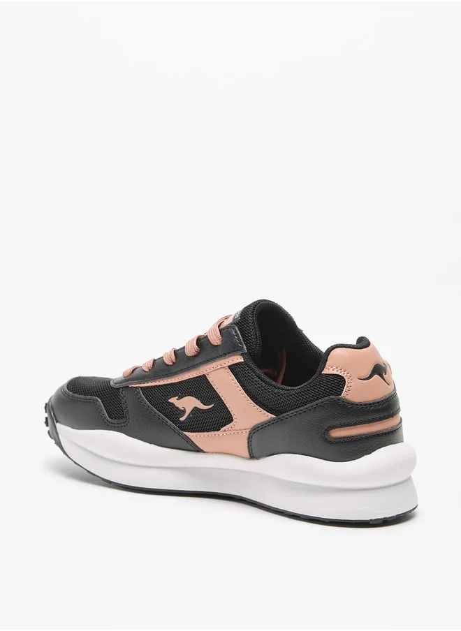 كانغاروس Women's Panelled Sports Shoes with Lace-Up Closure