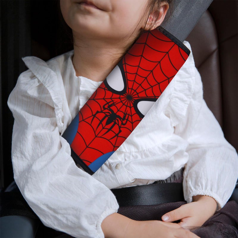 YR Seat Belt Cover for Kids, Soft Comfort Seat Belt Cushion for Children, Cute Cartoon Pattern Car Seat Belt Pads Cover for Girls and Boys, 1 Pack (Cartoon Spider) - Image 2