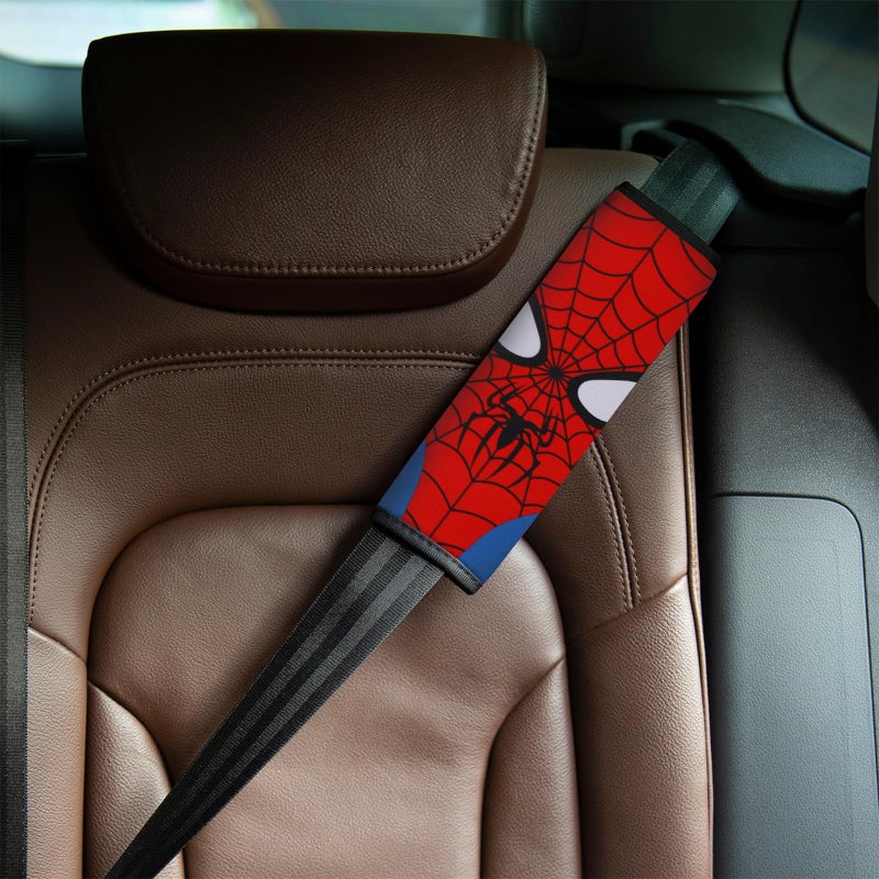 YR Seat Belt Cover for Kids, Soft Comfort Seat Belt Cushion for Children, Cute Cartoon Pattern Car Seat Belt Pads Cover for Girls and Boys, 1 Pack (Cartoon Spider) - Image 3