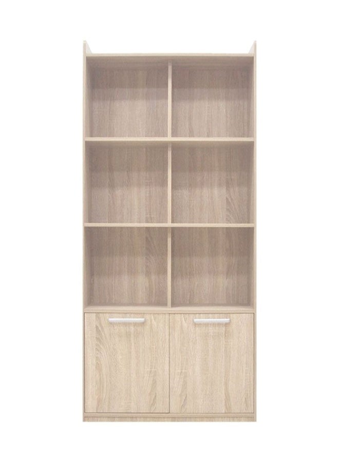 DANUBE HOME Supreme 2 Door Book Case With Open Shelves Bookshelf Modern Storage Cabinet Stylish Bookcase For Living Room Bedroom Home office â€“ French Sonoma Oak  - Image 3