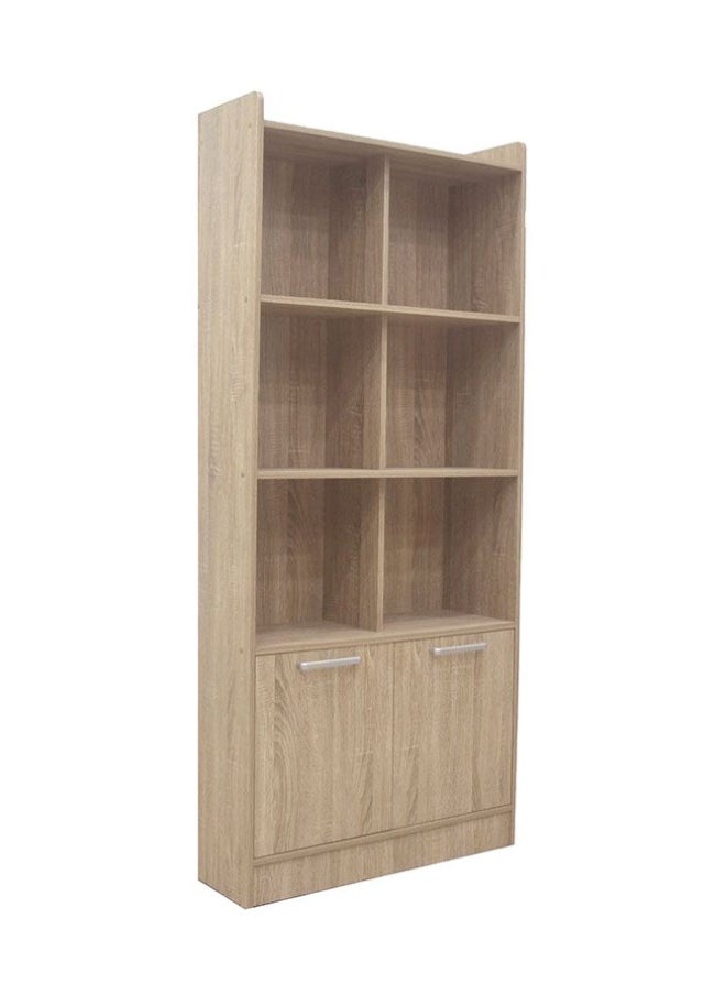 DANUBE HOME Supreme 2 Door Book Case With Open Shelves Bookshelf Modern Storage Cabinet Stylish Bookcase For Living Room Bedroom Home office â€“ French Sonoma Oak  - Image 5