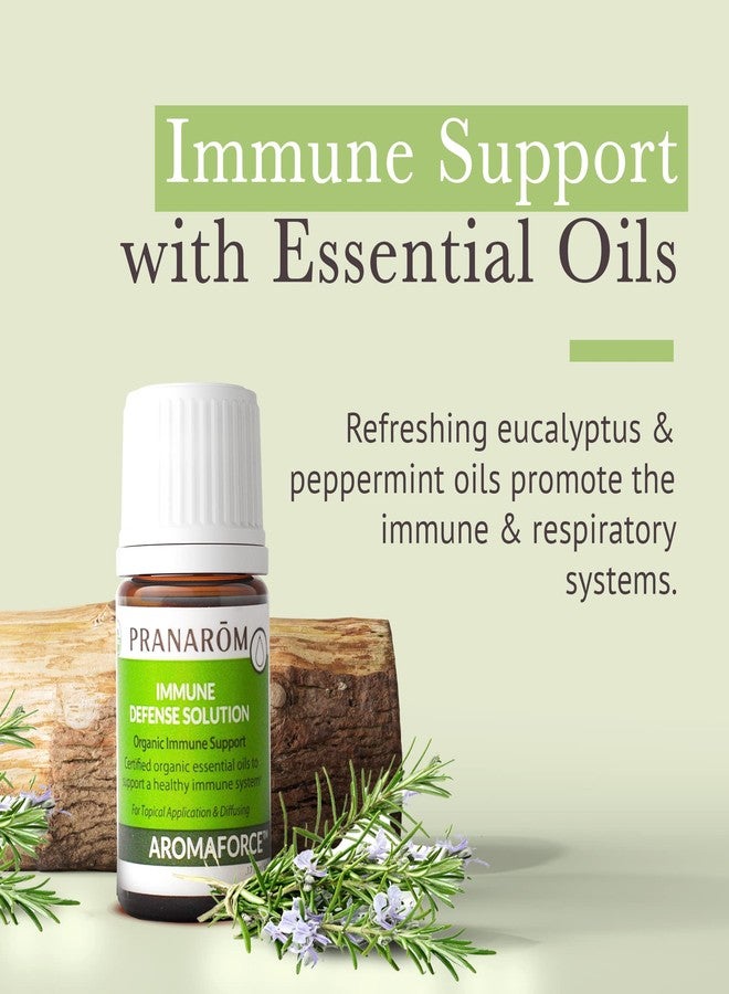 Pranarom - Aromaforce Immune Defence Wellness Blend - Eucalyptus, Rosemary, Peppermint, Corriander, and Clove Bud - 100% Pure Essential Oil Blend | USDA and ECOCERT Certified Organic (5ml) - Image 2