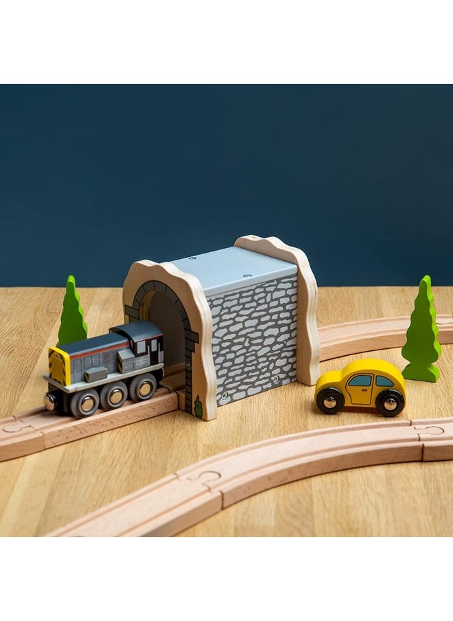 Bigjigs Rail Grey Stone Tunnel Other Major Wooden Rail Brands Are Compatible  - Image 5
