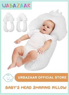 URbazaar Baby Head Shaping Pillow, Correction and Prevention of Head Deviation Newborn Baby Comfort Pillow, Anti-Startle Sleep Pillow, Winter and Summer Dual Use, for 0-36 Months Baby  - Image 1