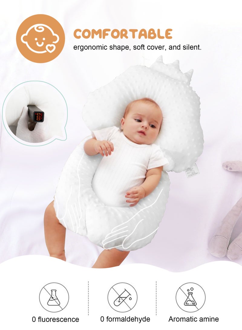 URbazaar Baby Head Shaping Pillow, Correction and Prevention of Head Deviation Newborn Baby Comfort Pillow, Anti-Startle Sleep Pillow, Winter and Summer Dual Use, for 0-36 Months Baby - Image 4