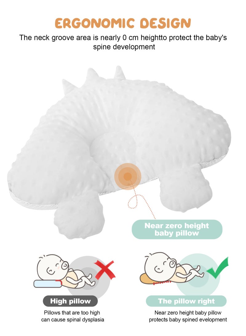 URbazaar Baby Head Shaping Pillow, Correction and Prevention of Head Deviation Newborn Baby Comfort Pillow, Anti-Startle Sleep Pillow, Winter and Summer Dual Use, for 0-36 Months Baby - Image 5