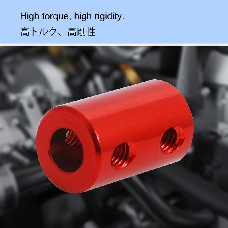 Aopin 3mm to 6mm Red Rigid Couplings Set Screw Shaft Stepper Motor, Length 20mm / 0.79" Motor Coupler Connector Rigid with for 3D Printer, RC Robot, Car Model Shaft, CNC Machine, DIY Encoder 4 Pcs - Image 4