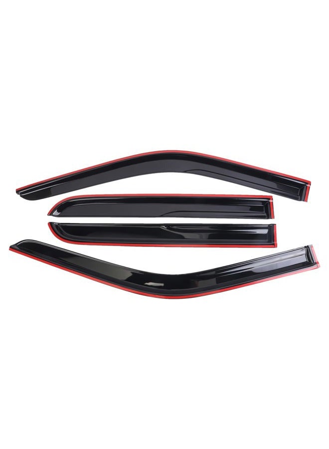 WONSABON Tape-On Window Visors Deflectors Rain Guards 4 Piece Set ‎Compatible with 2014-2019 Kia Soul 94367 - Image 3