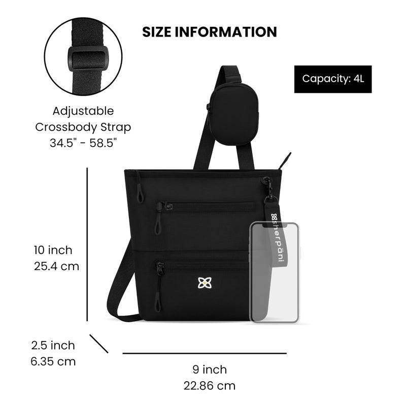 Sherpani Sadie, Nylon Crossbody Bag, Lightweight Shoulder Bag, Travel Cross Body, Crossbody Purse for Women, RFID Protection, Removable Coin Purse, Travel Gift (Raven Heritage) - Image 4
