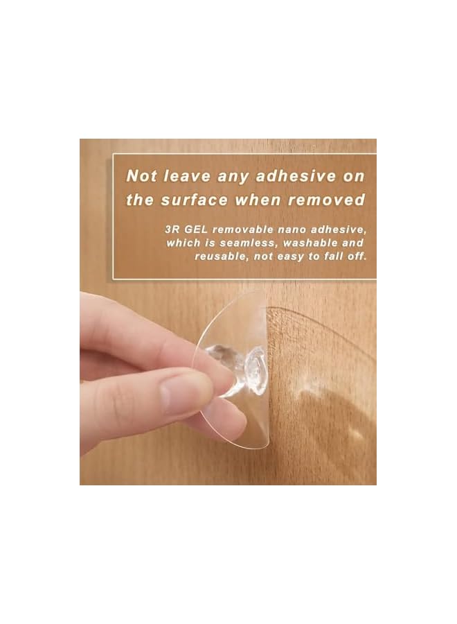 The Bros Cabinet Drawer Knobs, Clear Diamond Crystal Shaped Pulls Handles for Wardrobe, Kitchen Cupboard, Bathroom Dresser, Furniture Door Window, Self-Adhesive Drill Free Push Pull Helper (8 pcs) - Image 4