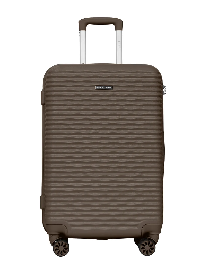 PARAJOHN Sandtrail Series Set of 3 Luggage | Lightweight Small 10KG, Medium 20KG & Large 30KG ABS 4 Wheels Trolley Hardsided Travel Suitcase - Coffee