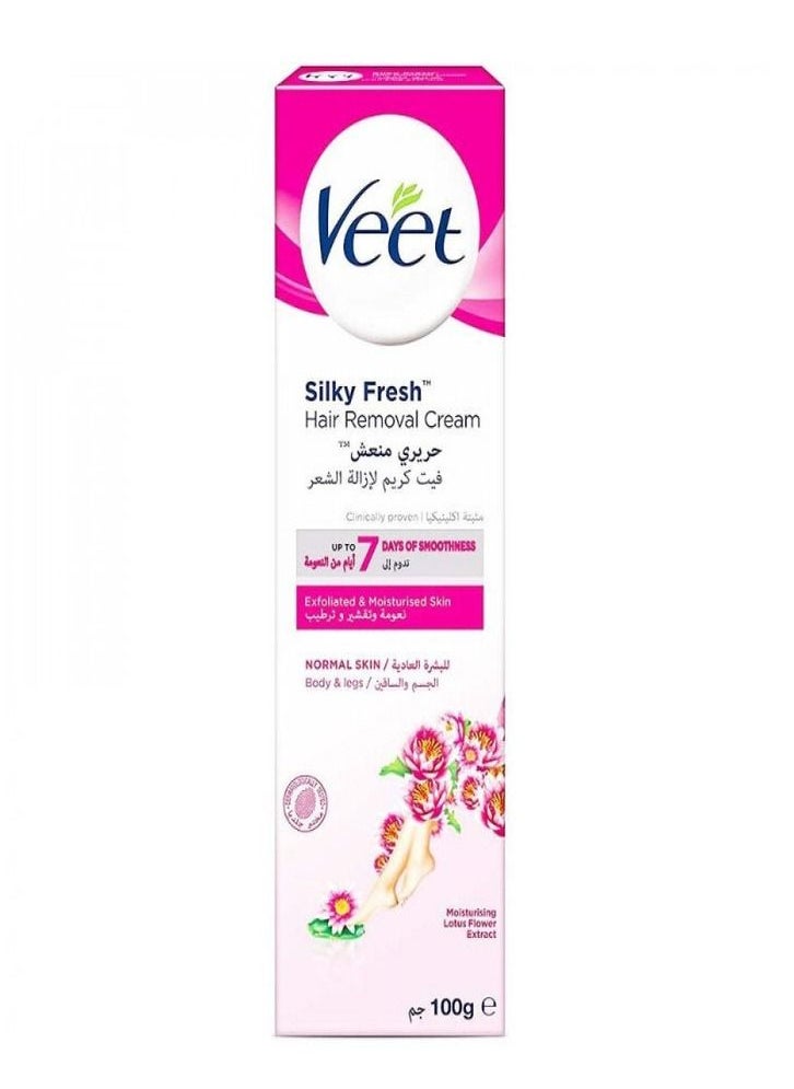 Veet - Fresh Silk Hair Removal Cream For Normal Skin 100ml - Image 1