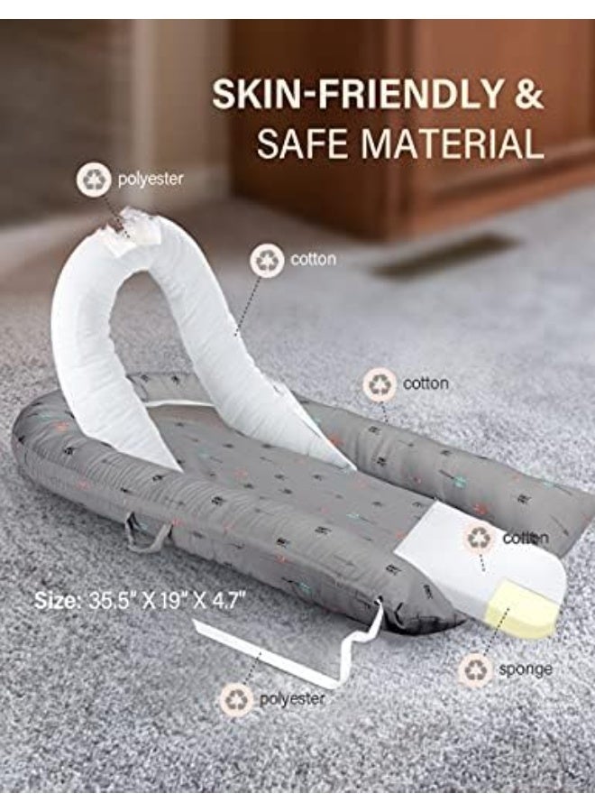 مورو مورو كرسي أطفال - كرسي استرخاء لحديثي الولادة ناعم 100٪ من القطن والألياف - Image 1