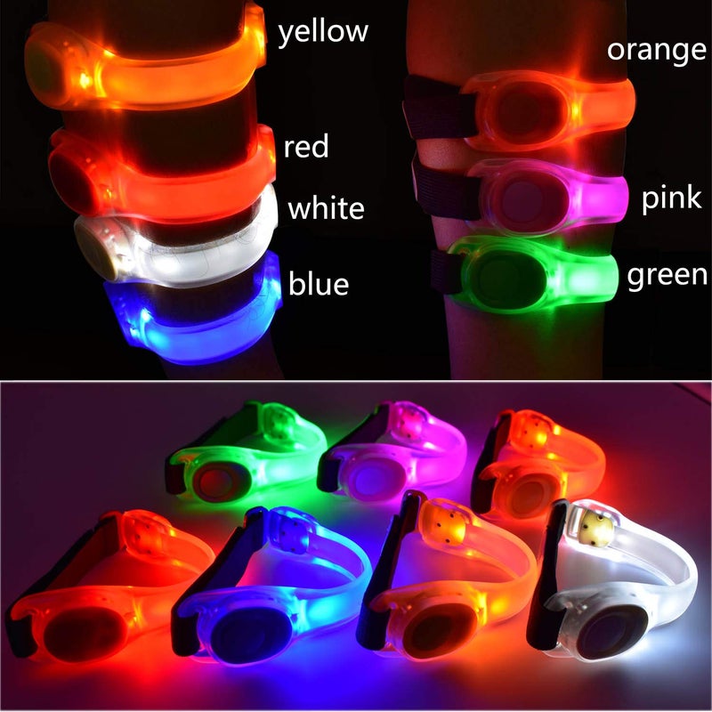 AMNQUERXUS Premium LED Light Up Armband, Reflective Adjustable Wearable Silicone Running Belt Strap / Waterproof Glow in the Dark for Running Jogging Walking Cycling Concert Camping Outdoor Sports (Colorful) - Image 4