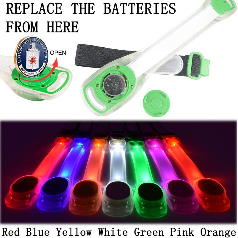 AMNQUERXUS Premium LED Light Up Armband, Reflective Adjustable Wearable Silicone Running Belt Strap / Waterproof Glow in the Dark for Running Jogging Walking Cycling Concert Camping Outdoor Sports (Colorful) - Image 2