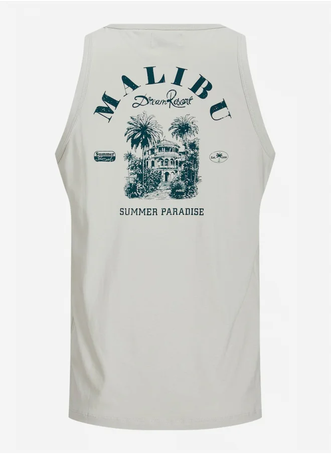برودكت Produkt Graphic Print Round Neck Tank