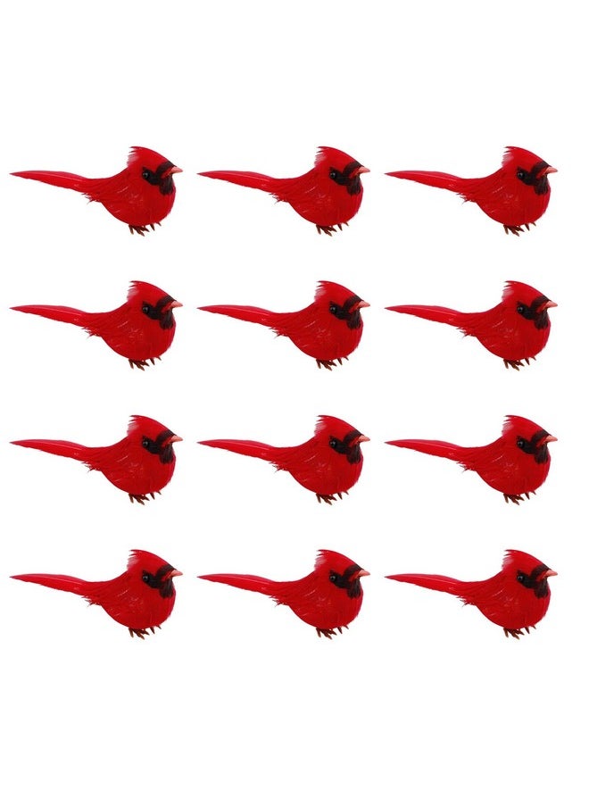 Warmtree - 20 Pcs Artificial Christmas Cardinal Birds Simulation Red Birds Feather Mini Bird Decorative Fake Birds For Christmas Tree Craft Home Ornaments Garden Wedding Decoration - Image 1