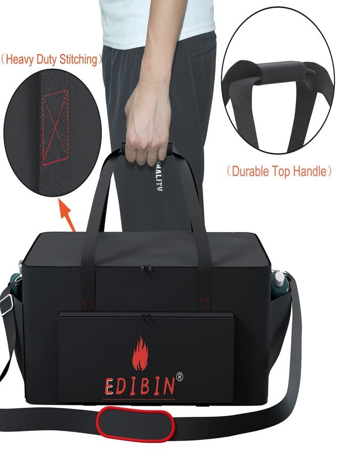 EDIBIN Pizza Oven Plus Carry Bag for Cuisinart CGG-403 3-in-1 Pizza Oven Plus, Heavy Duty 600D Waterproof Pizza Oven Plus Grill Carry Bag for Cuisinart 3 in 1 Pizza Oven Plus Black, Black, CGG-403 3-in-1 - Image 5