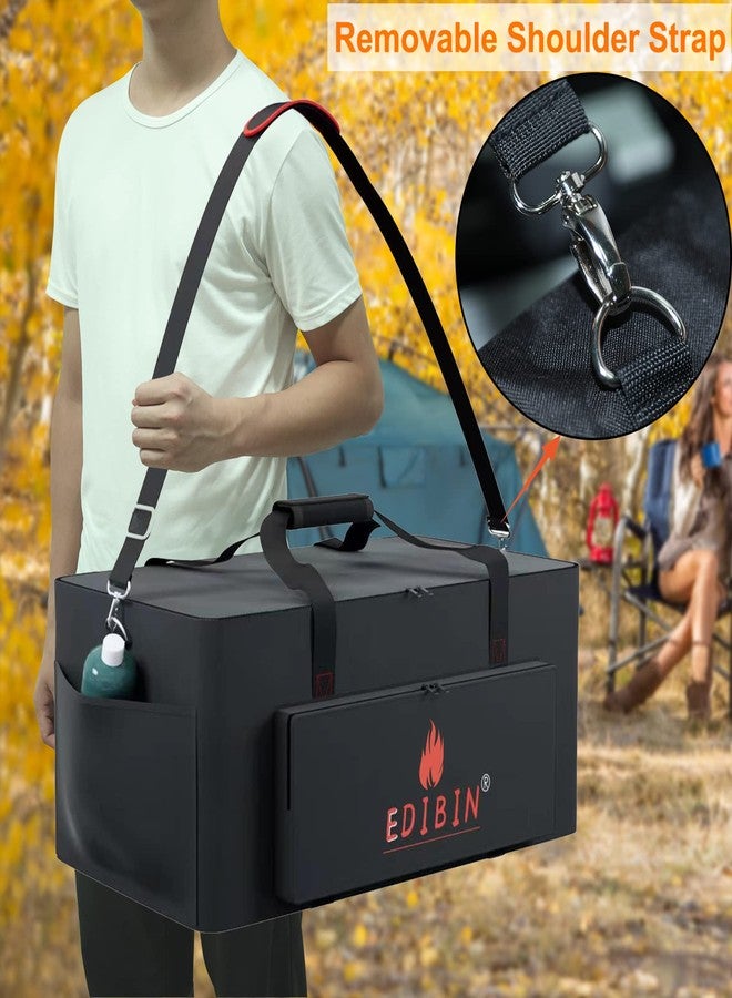 EDIBIN Pizza Oven Plus Carry Bag for Cuisinart CGG-403 3-in-1 Pizza Oven Plus, Heavy Duty 600D Waterproof Pizza Oven Plus Grill Carry Bag for Cuisinart 3 in 1 Pizza Oven Plus Black, Black, CGG-403 3-in-1 - Image 4