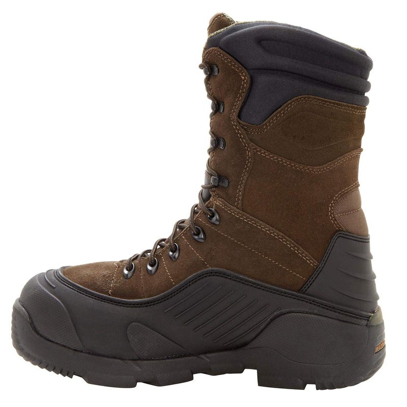 ROCKY Blizzard Stalker Steel Toe Waterproof 1200G Insulated Work Boot, Brown, Size 12(MEN) - Image 5