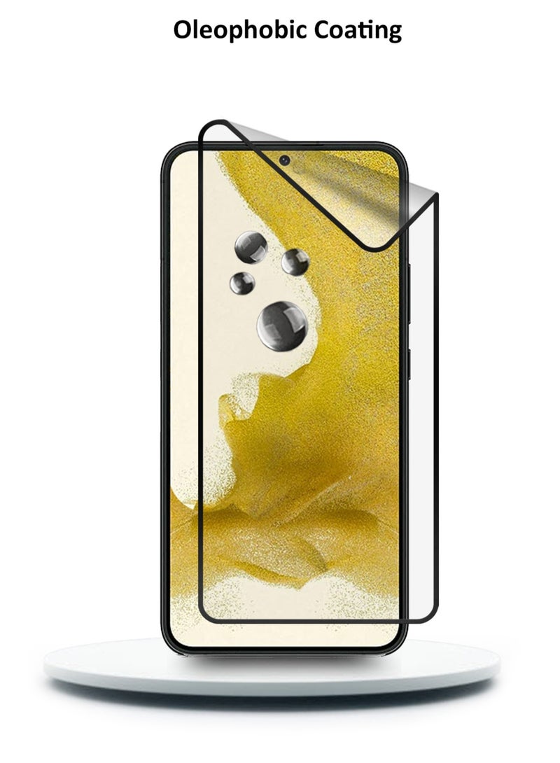دبليو تيك لاصقة حماية شاشة سيراميك لهاتف سامسونج جالاكسي إس 23 بلس 5 جي 6.6 بوصة شفاف / أسود - Image 5