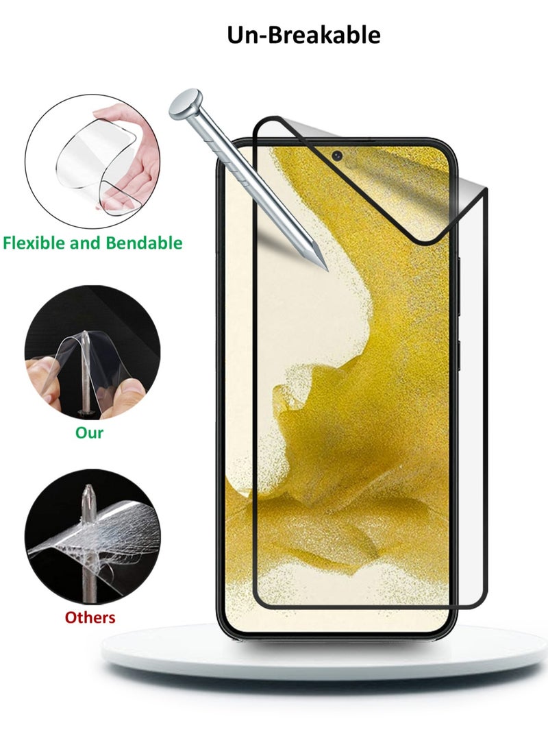 دبليو تيك لاصقة حماية شاشة سيراميك لهاتف سامسونج جالاكسي إس 23 بلس 5 جي 6.6 بوصة شفاف / أسود - Image 2