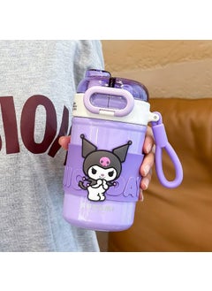 New KUROMI Thermal Cup Stainless Steel Straw Bottle for Students KU-2373 purple coolomi