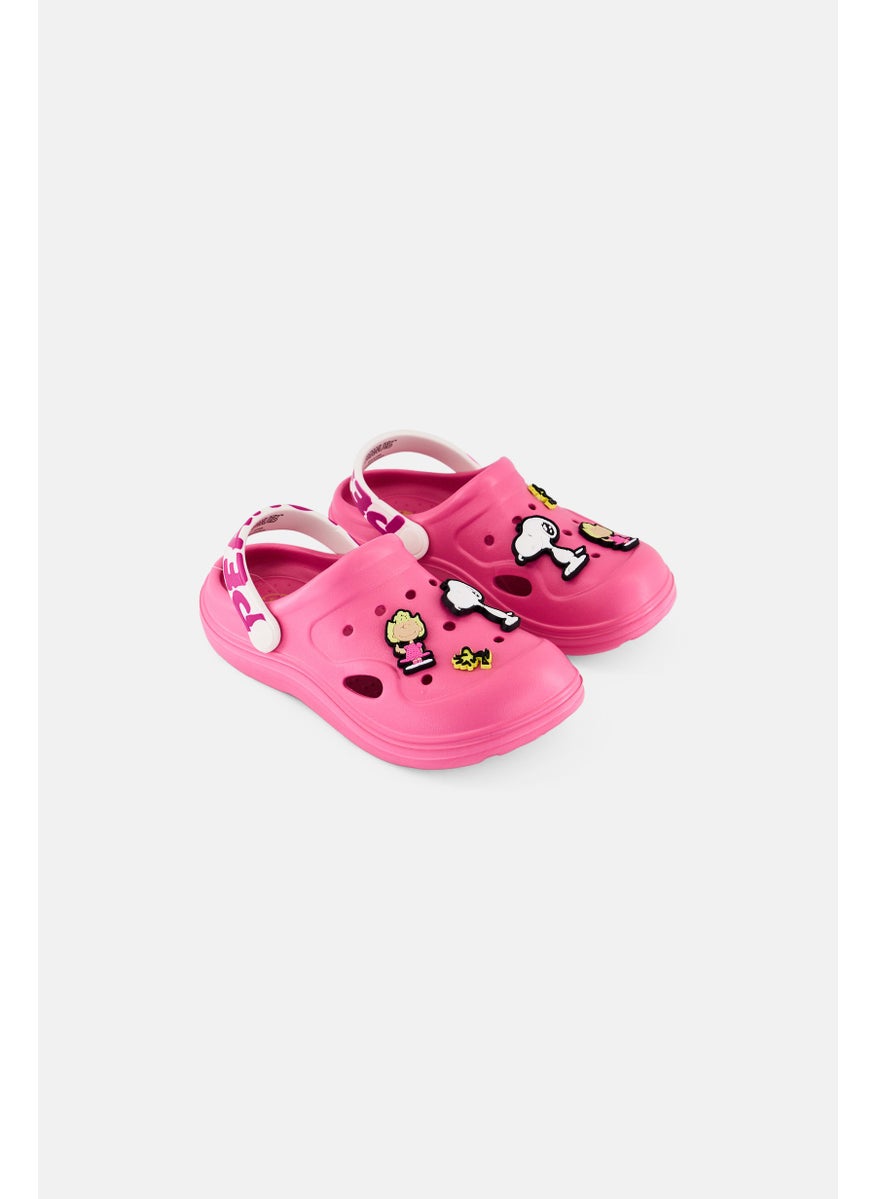 Peanuts Kids Girl Slip On Clogs, Pink  - Image 1