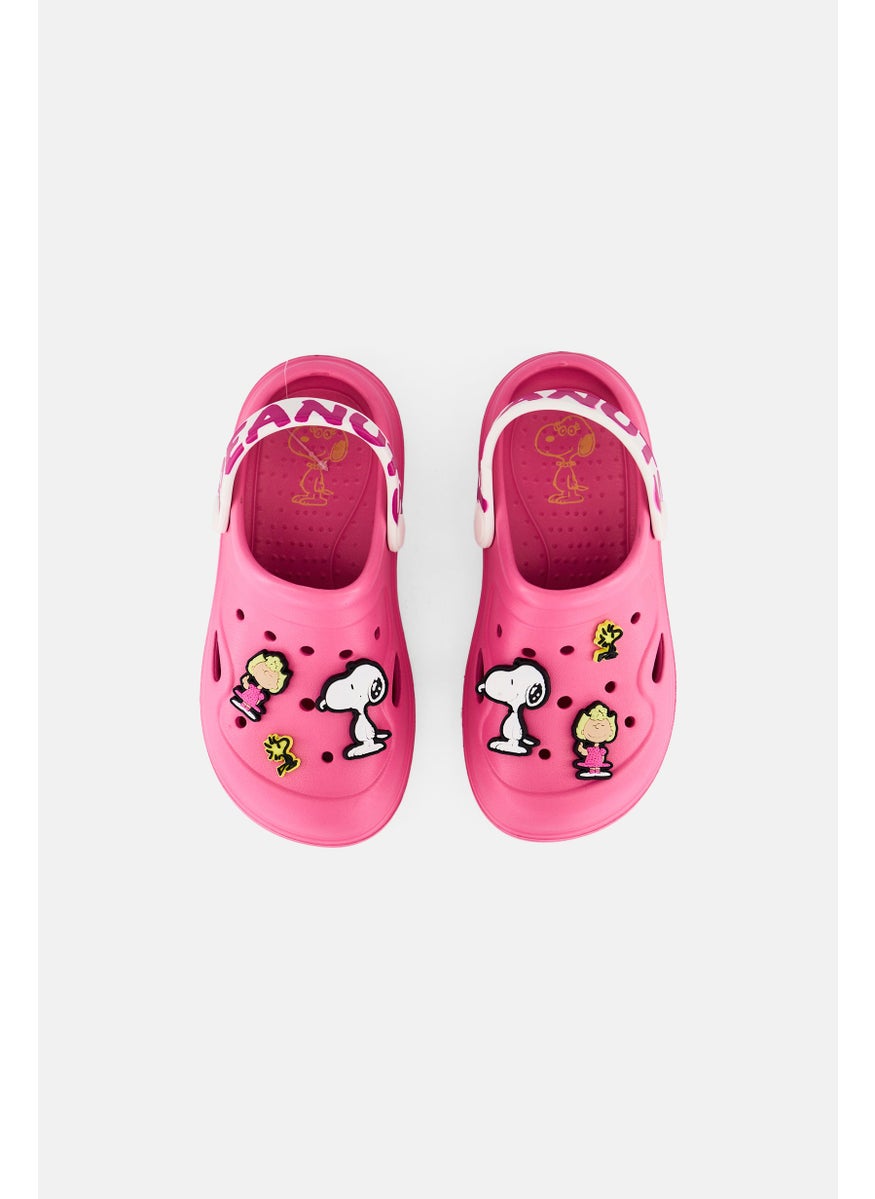 Peanuts Kids Girl Slip On Clogs, Pink  - Image 3