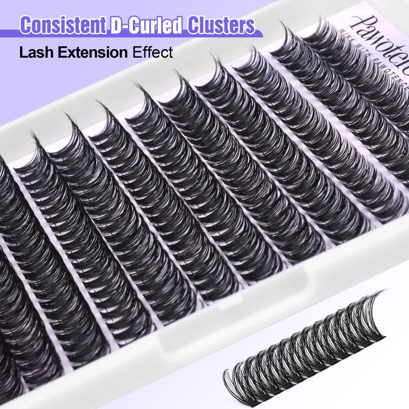 Pawotence Lash Extension Kit DIY 280pcs Individual Lash Clusters Kit 9-16mm 40D Cluster Eyelash Extension Kit with Lash Bond and Seal, Lash Remover, Lash Tweezers for Self Use (40D, 9-16mm, All Kit) - Image 5