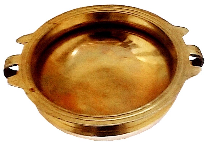 Purpledip Brass Urli (Uruli, Varpu): Vintage Design Water Bowl for Candles or Flowers (11760) - Image 5