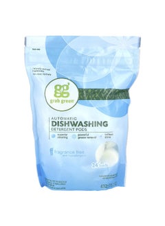 Grab Green Grab Green, Automatic Dishwashing Detergent Pods, Fragrance Free, 24 Loads, 15.2 oz (432 g)  - Image 1