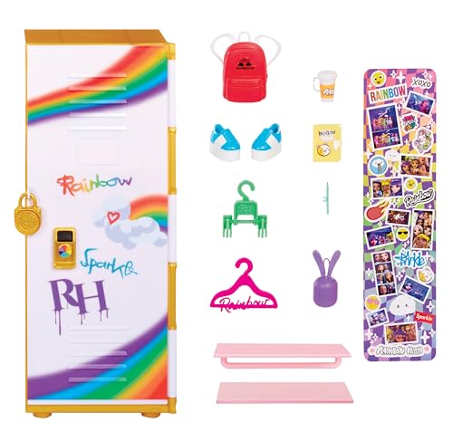 Rainbow High Design & Style Locker Playset with Shelves, Hangers, Accessories and Stickers, Toy Gift for Kids Ages 4-12+ - Image 2