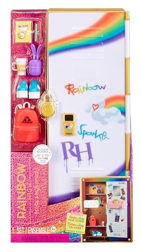 Rainbow High Design & Style Locker Playset with Shelves, Hangers, Accessories and Stickers, Toy Gift for Kids Ages 4-12+ - Image 1
