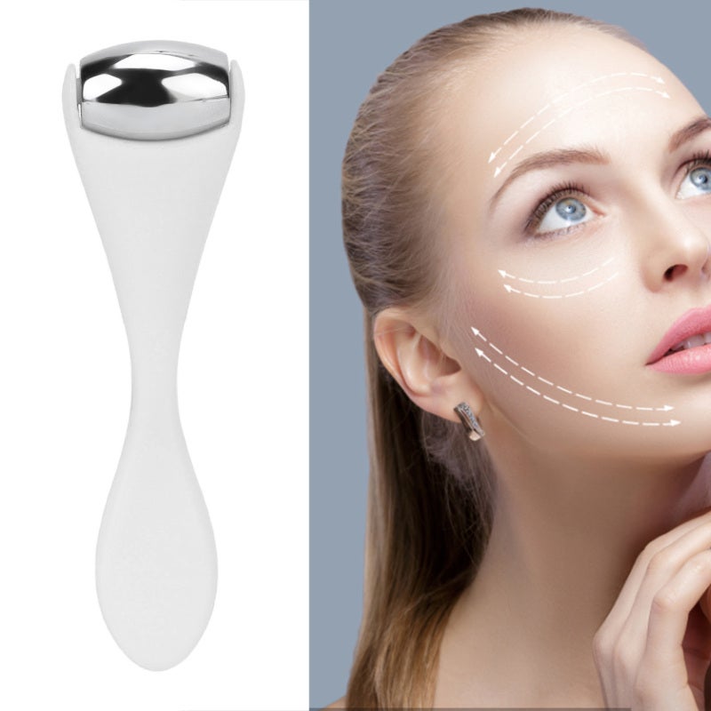 Mini Ice Roller: White Stainless Steel Portable Roller - Immediate Redness Swelling Relief Facial Roller for Face Eye Neck Migraine Relief - Image 2