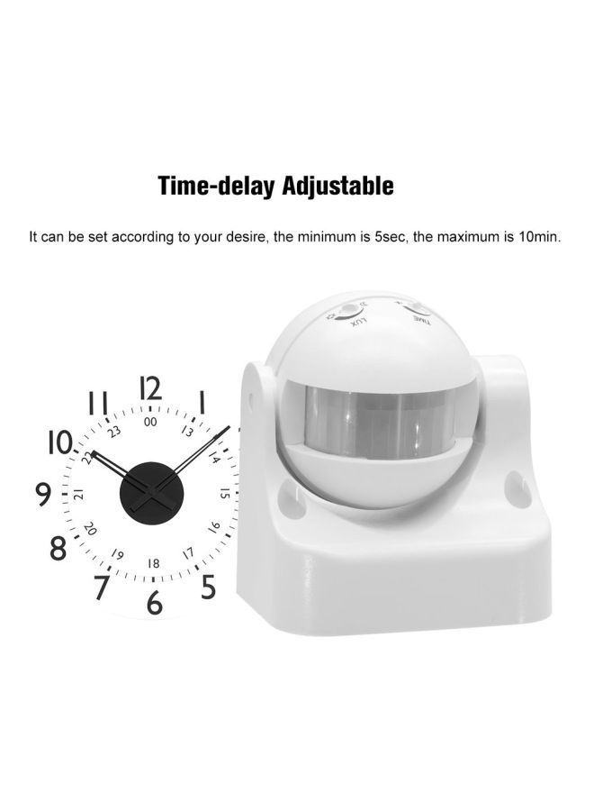 NIBEMINENT Infrared Motion Sensor Switch Movement Detector White 87x62x100mm  - Image 2