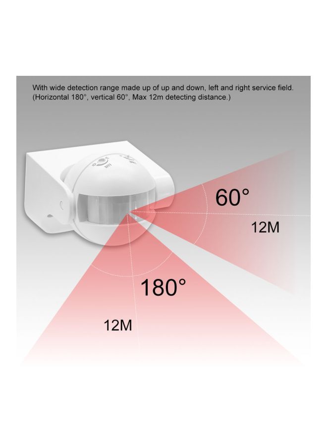 NIBEMINENT Infrared Motion Sensor Switch Movement Detector White 87x62x100mm  - Image 4