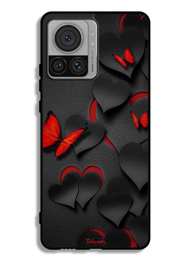 Tolwak Motorola Moto X30 Pro Protective Case Cover Hearts And Butterflies Pattern - Image 1