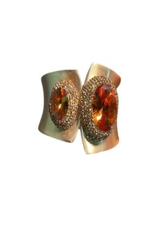 General 18K Gold Plated Copper Colored Gemstone Bracelet  - Image 3
