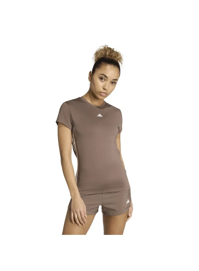 Adidas Adidas Hyglm T Brown T-Shirt (Short Sleeve) T-Shirts For Women