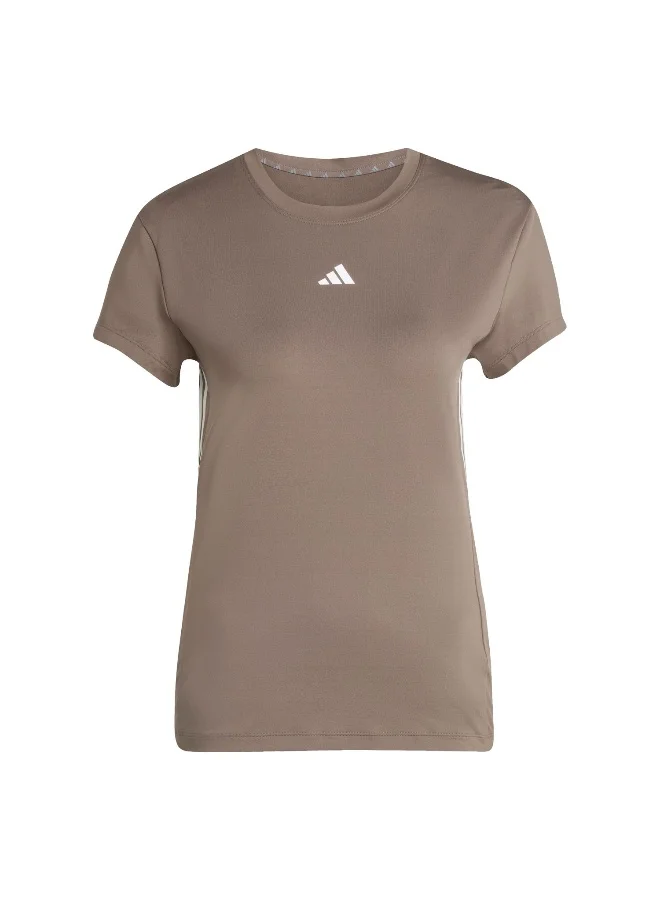 Adidas Adidas Hyglm T Brown T-Shirt (Short Sleeve) T-Shirts For Women